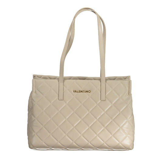 Mario Valentino Beige Polyethylene Handbag - Elegant Versatility for Every Occasion
