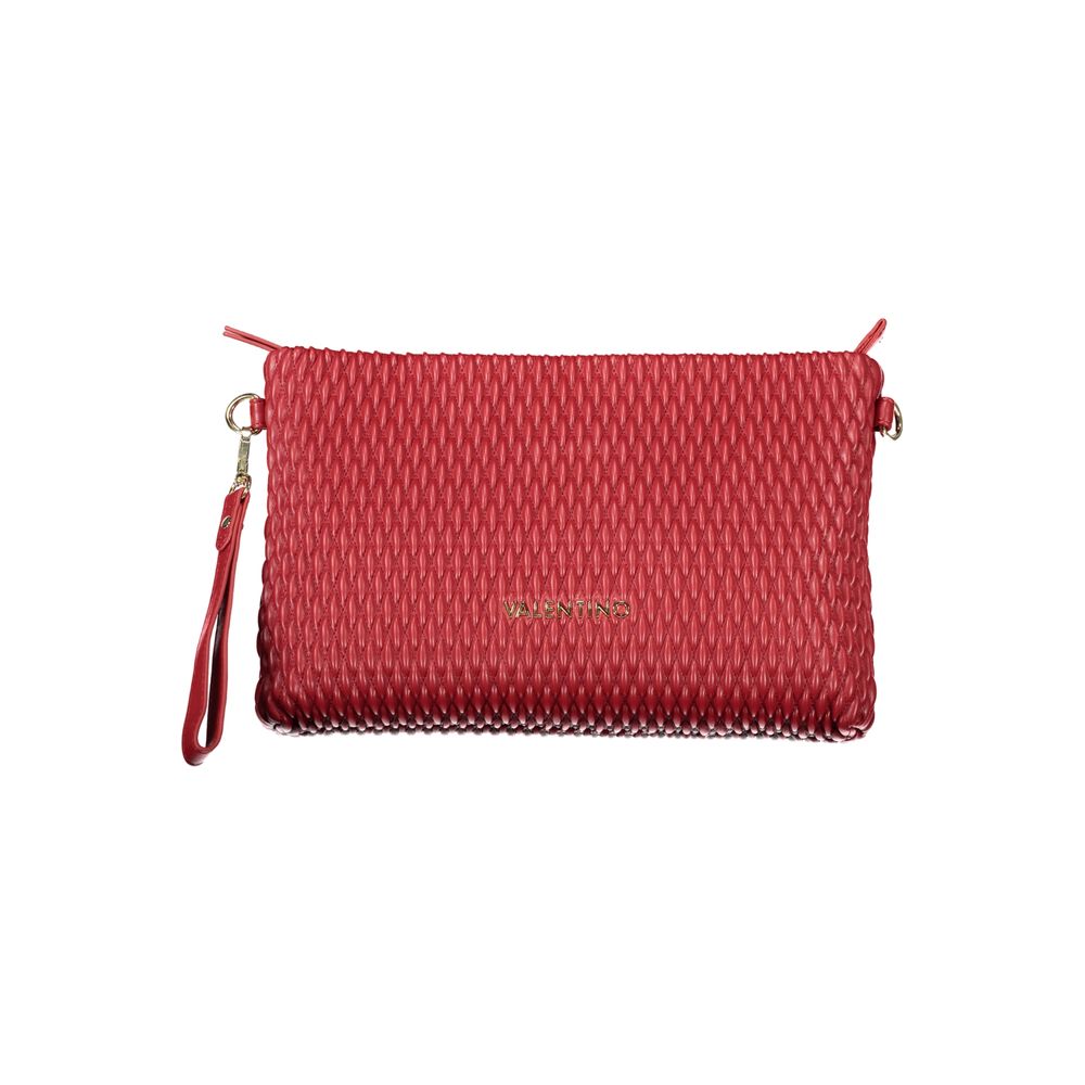 Mario Valentino Red Leather Handbag with Detachable Sleeve