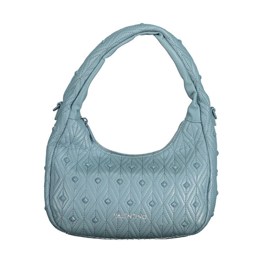 Mario Valentino Blue Smooth Leather Shoulder Handbag