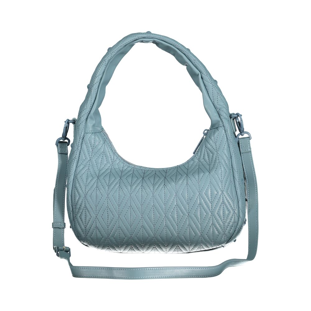 Mario Valentino Blue Smooth Leather Shoulder Handbag