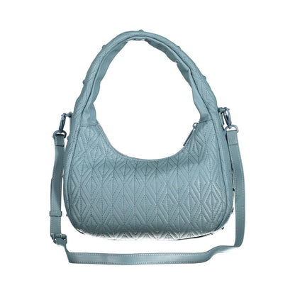 Mario Valentino Blue Smooth Leather Shoulder Handbag