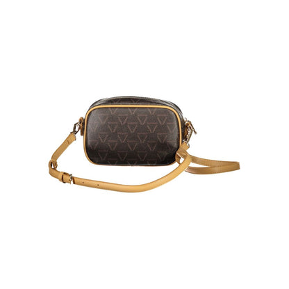 Mario Valentino Brown Faux Leather Handbag with Adjustable Strap