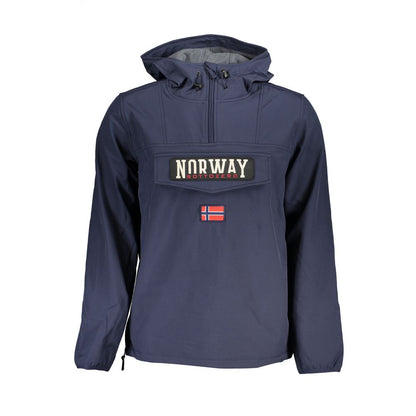 Norway 1963 Bold Blue Men's Hooded Jacket