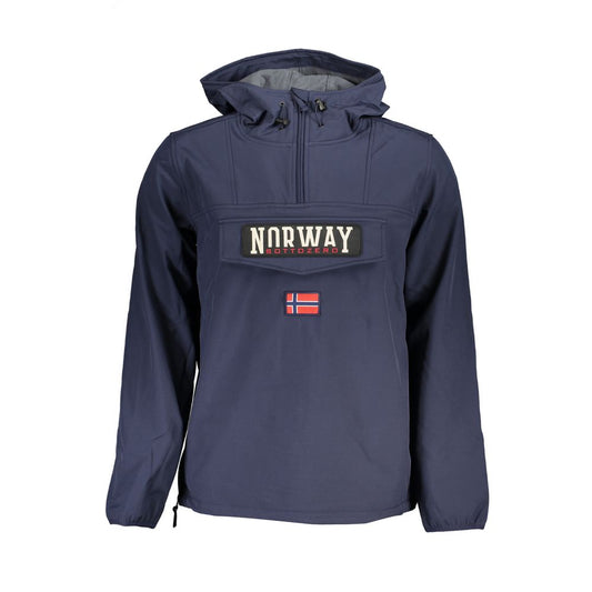 Norway 1963 Bold Blue Men's Hooded Jacket