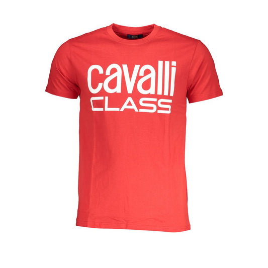 Cavalli Class Red Cotton T-Shirt - Bold Statement for Everyday Style