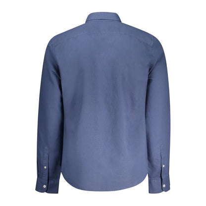 Timberland Blue Cotton Shirt - Slim Fit Long Sleeved Shirt
