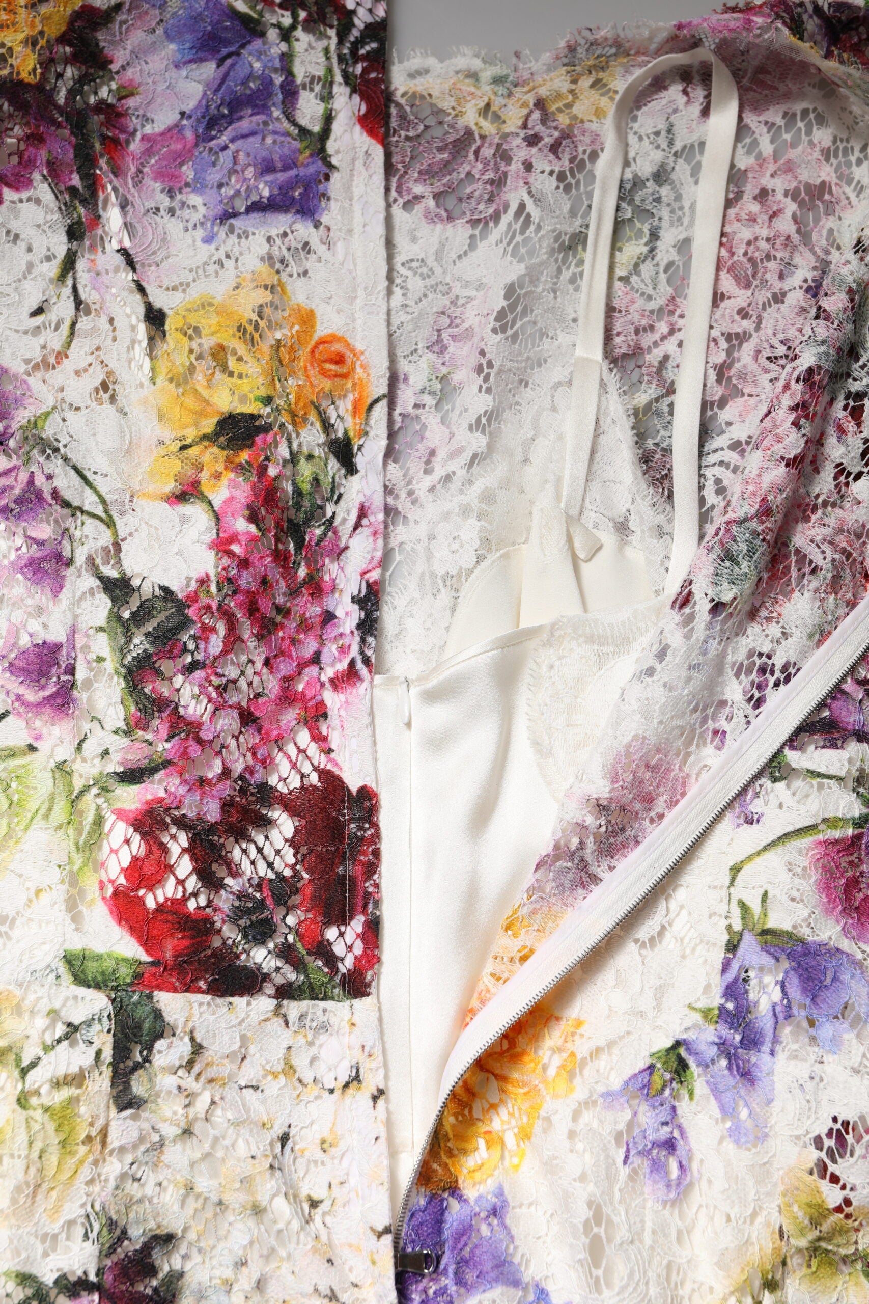 Dolce & Gabbana Multicolour Floral Long Sleeve A-line Dress