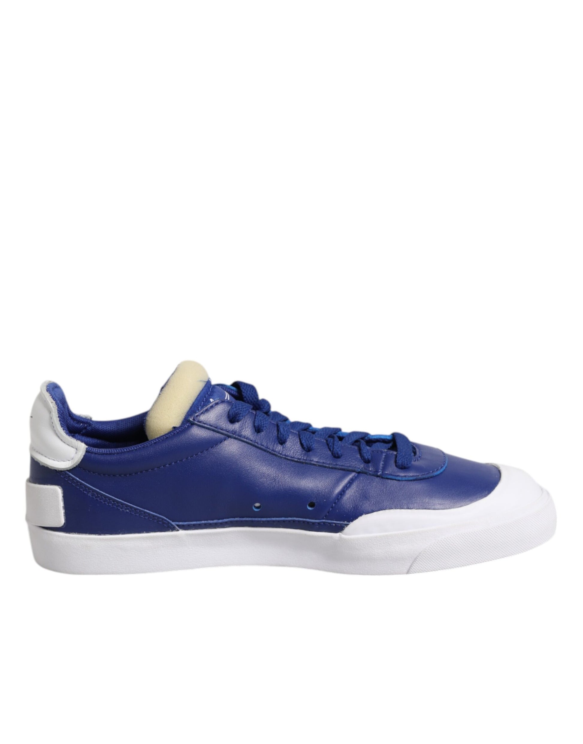 Nike White Blue Lace Up Low Top Drop-Type PRM Sneakers