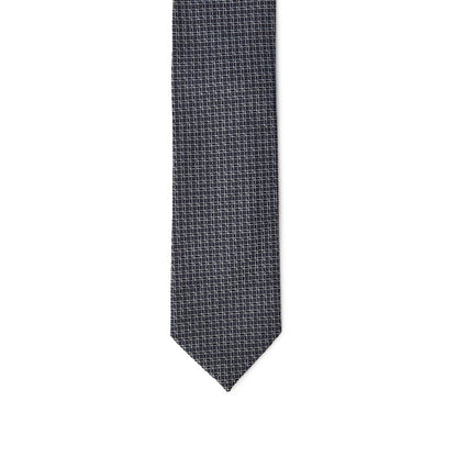 Jil Sander Gray Silk Tie - Sophisticated Geometric Elegance