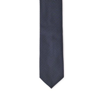 Jil Sander Blue Silk Tie - Micro Stripe Elegance