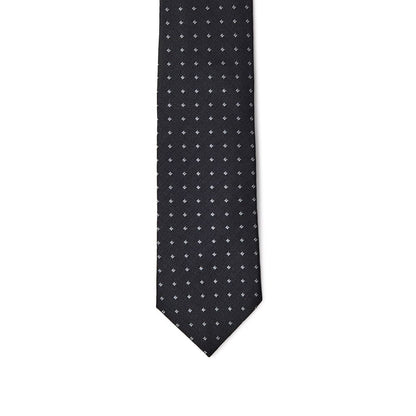 Jil Sander Black Silk Tie - Timeless Elegance in Jacquard