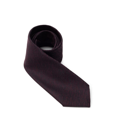 Dolce & Gabbana Purple Wool Tie with Contrasting Embroidery