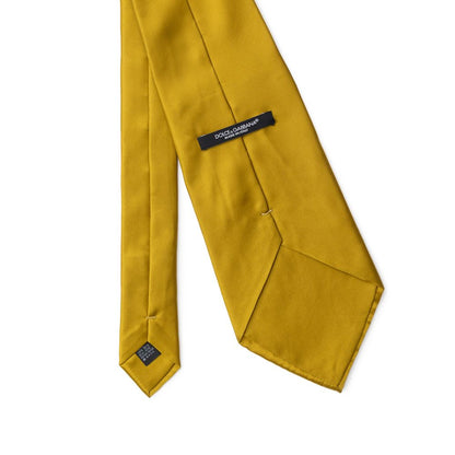 Dolce & Gabbana Mustard Silk Tie