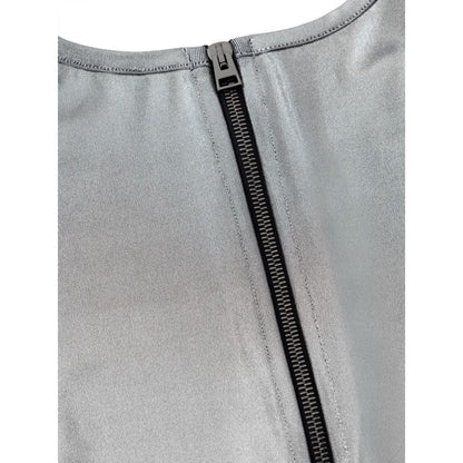 Tom Ford Gray Viscose Long Sleeve Silver Metallic T-Shirt