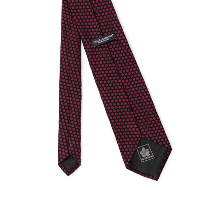 Dolce & Gabbana Lilac Wool Blend Embroidered Tie