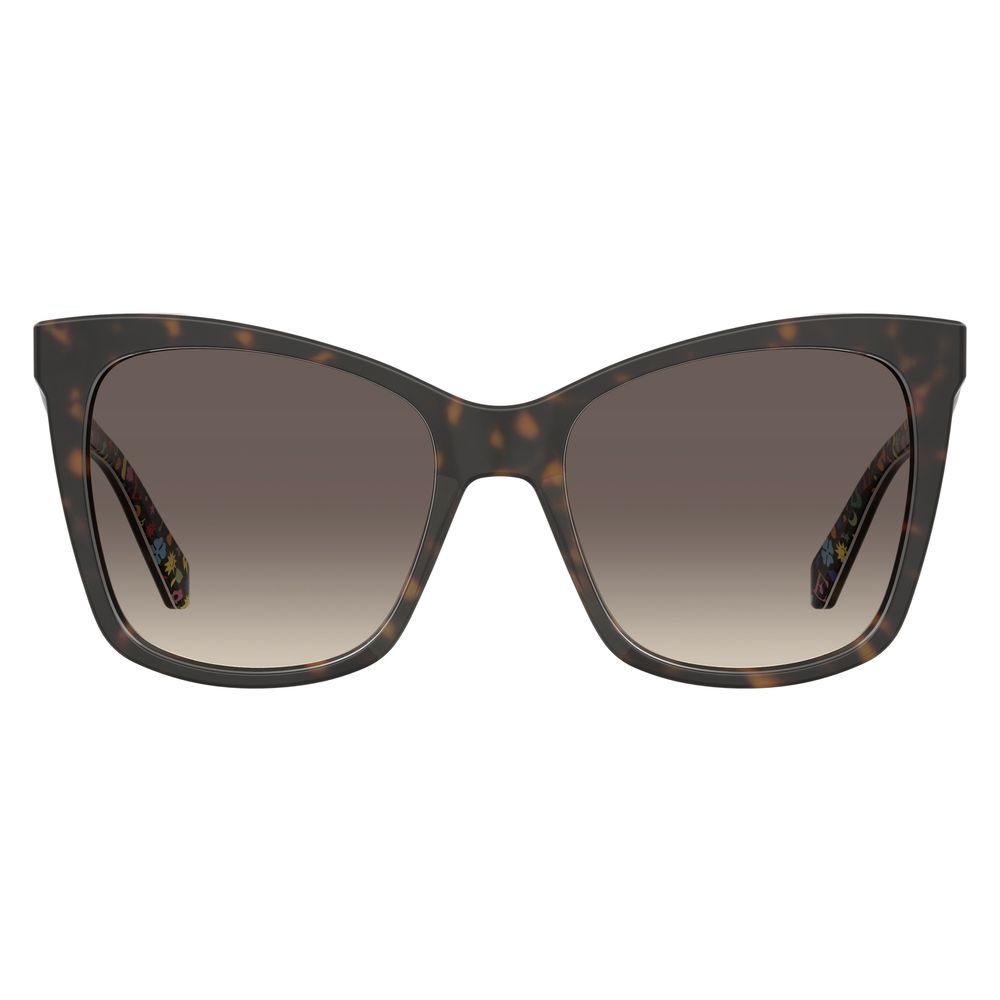 Love Moschino Women's Brown Haircalf Sunglasses – Chic Oversized Style
