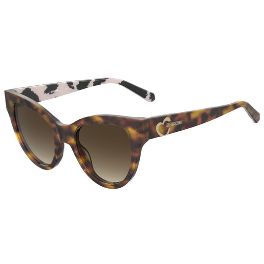 Love Moschino Brown Haircalf Sunglasses – Chic Oversized Shades