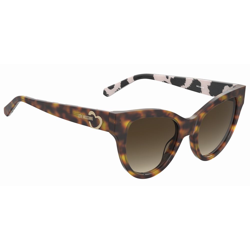 Love Moschino Brown Haircalf Sunglasses – Chic Oversized Shades