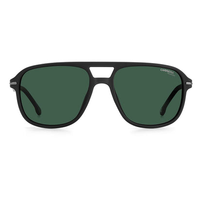 Carrera Men's Black Injected Sunglasses – Polarized Green Lenses, 56mm
