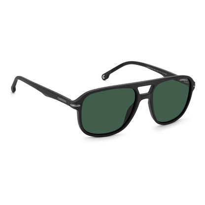 Carrera Men's Black Injected Sunglasses – Polarized Green Lenses, 56mm