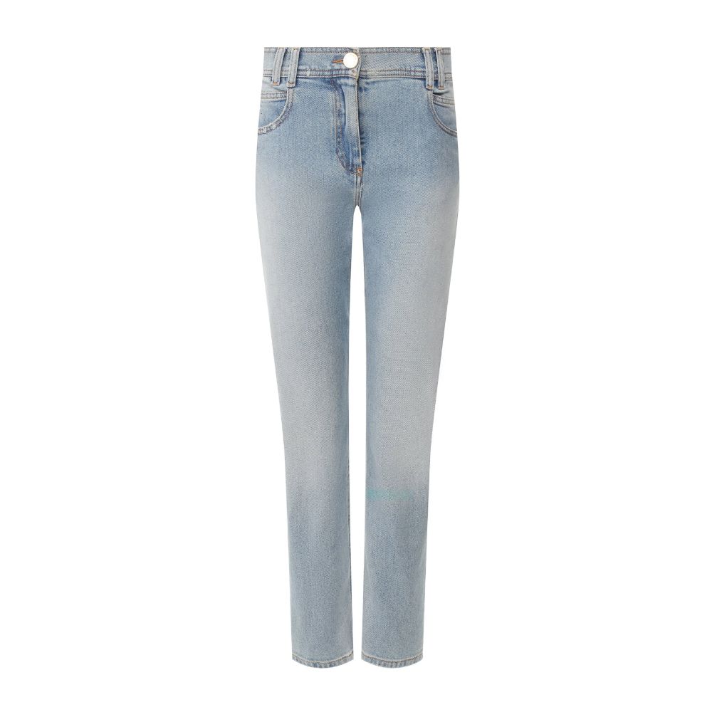 Balmain Blue Cotton Jeans