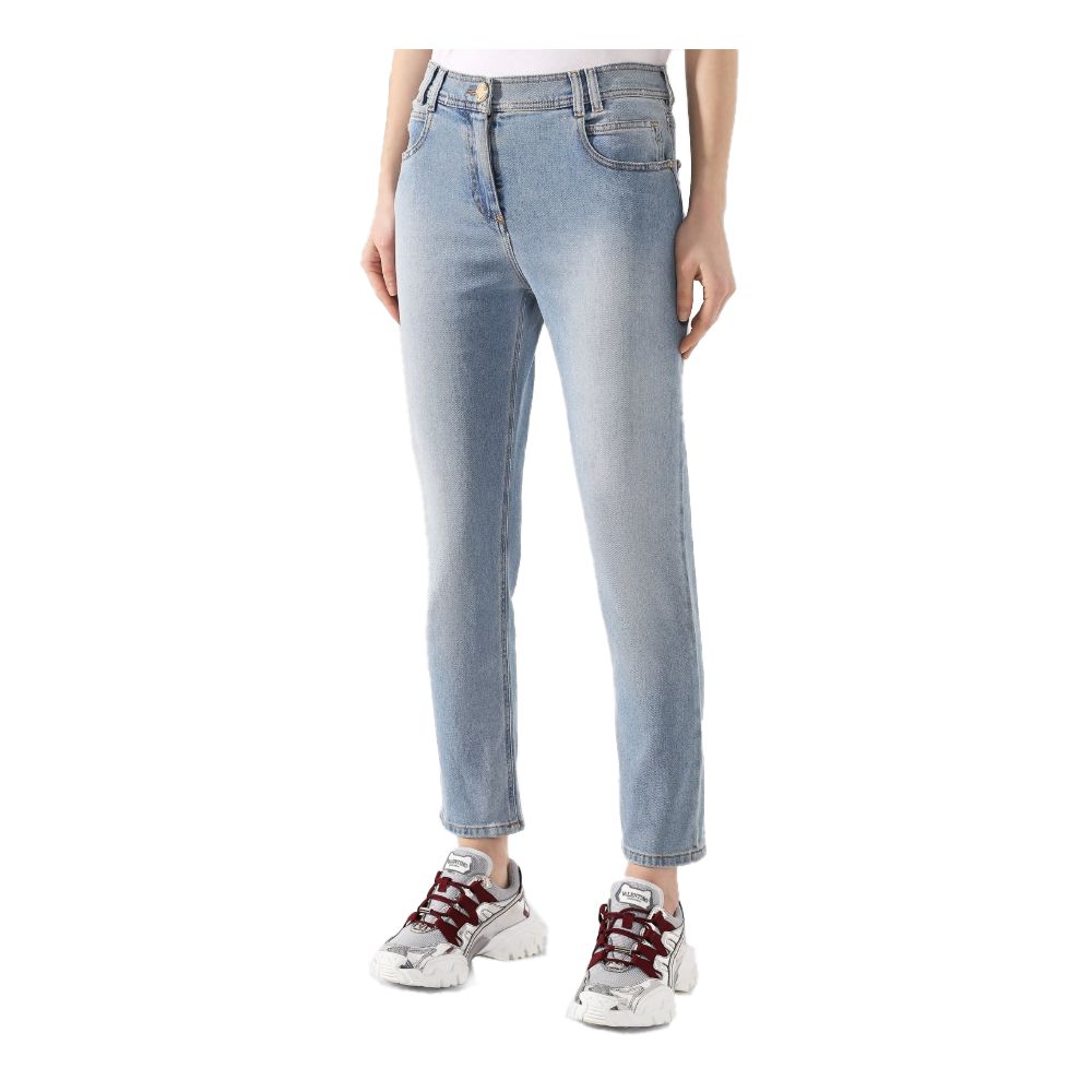 Balmain Blue Cotton Jeans