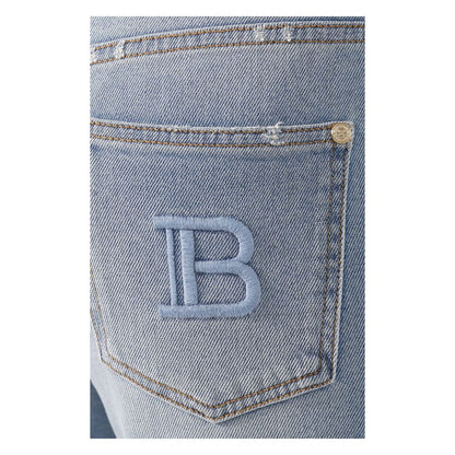 Balmain Blue Cotton Jeans