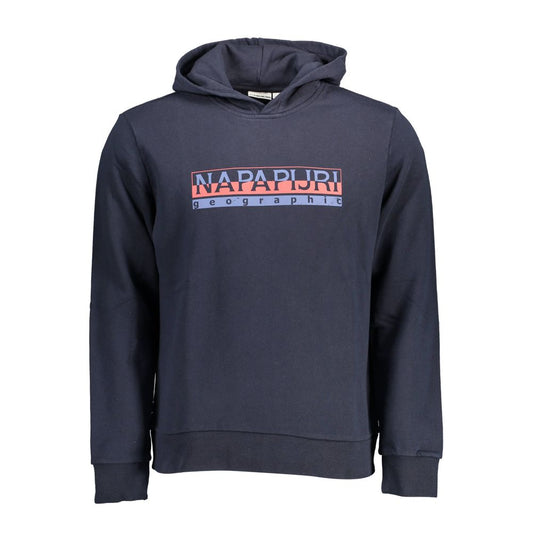 Napapijri Blue Cotton Men's Hooded Sweater
