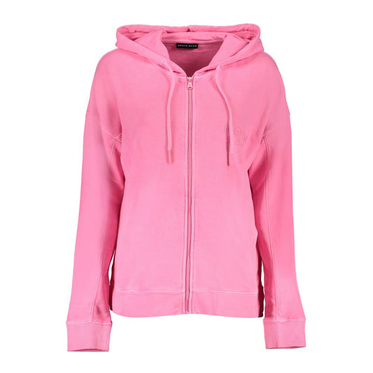 North Sails Pink Cotton Sweater - Long Sleeved Hooded Sweatshirt