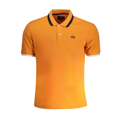 La Martina Orange Cotton Polo Shirt - Effortless Sporty Elegance