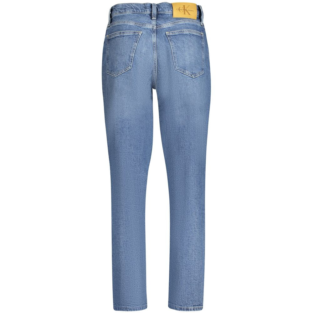 Calvin Klein Blue Cotton Mom Jeans