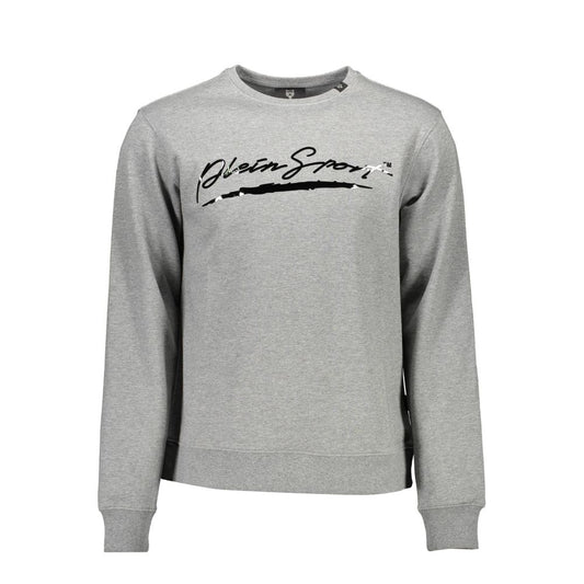 Plein Sport Grey Cotton Men's Sweatshirt