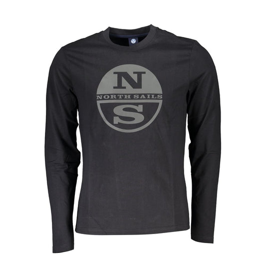 North Sails Men’s Black Cotton Long Sleeved T-Shirt