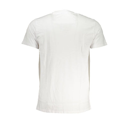 Cavalli Class Bianco Cotton Men T-Shirt in Blue