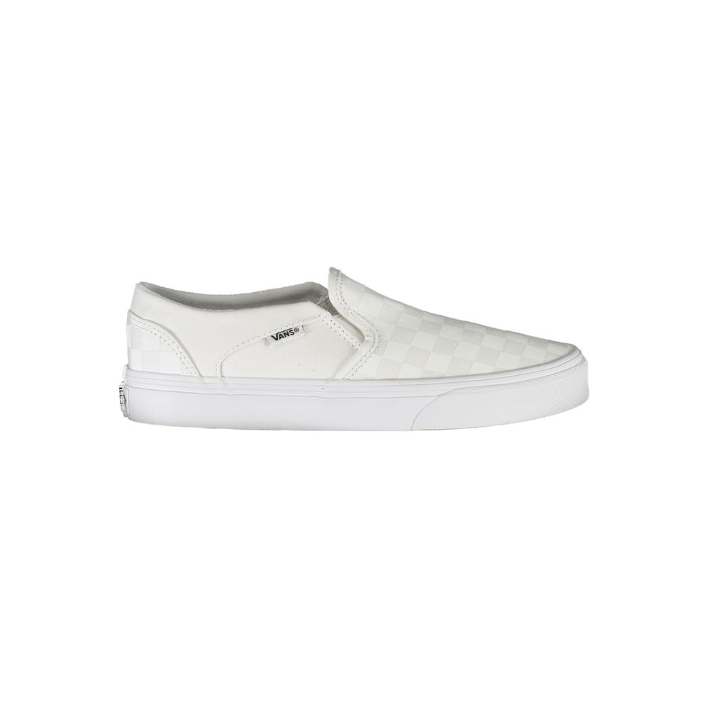 Vans White Polyester Sneaker with Elastic Contrast Details