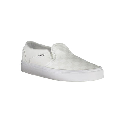 Vans White Polyester Sneaker with Elastic Contrast Details