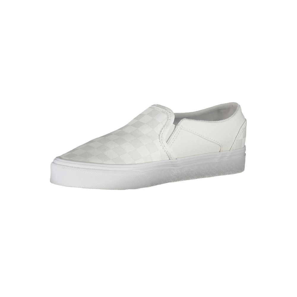 Vans White Polyester Sneaker with Elastic Contrast Details