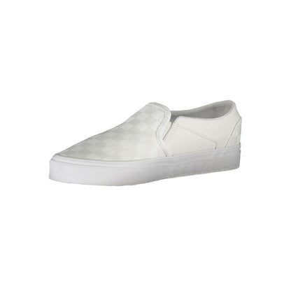 Vans White Polyester Sneaker with Elastic Contrast Details