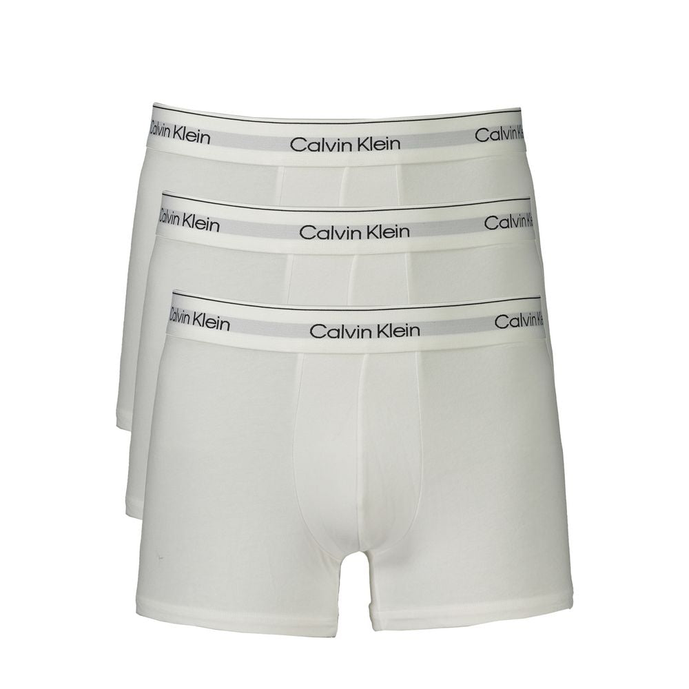 Calvin Klein White Cotton Men Boxer - Tri-Pack of Comfort