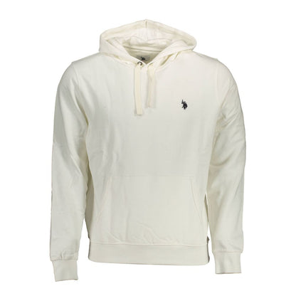 U.S. POLO ASSN. White Cotton Hooded Sweatshirt for Men