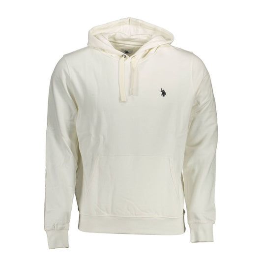 U.S. POLO ASSN. White Cotton Hooded Sweatshirt for Men