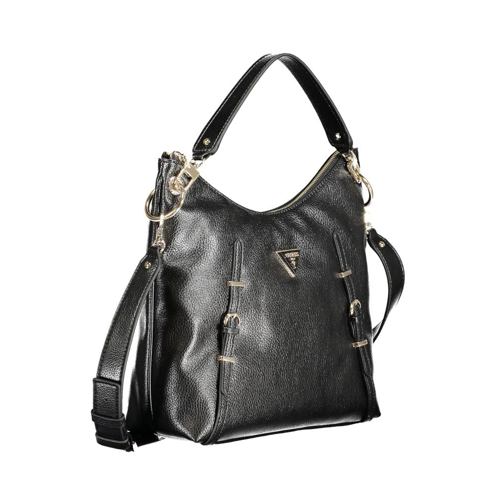 Guess Jeans Black Polyethylene Handbag - LEVIA BAG