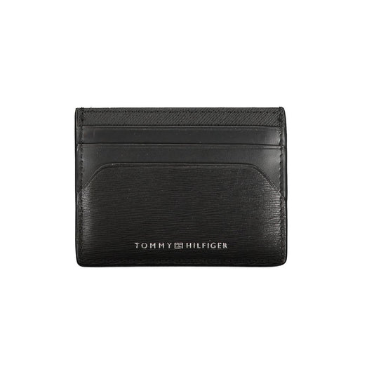 Tommy Hilfiger Black Leather Wallet - Stylish Card Holder