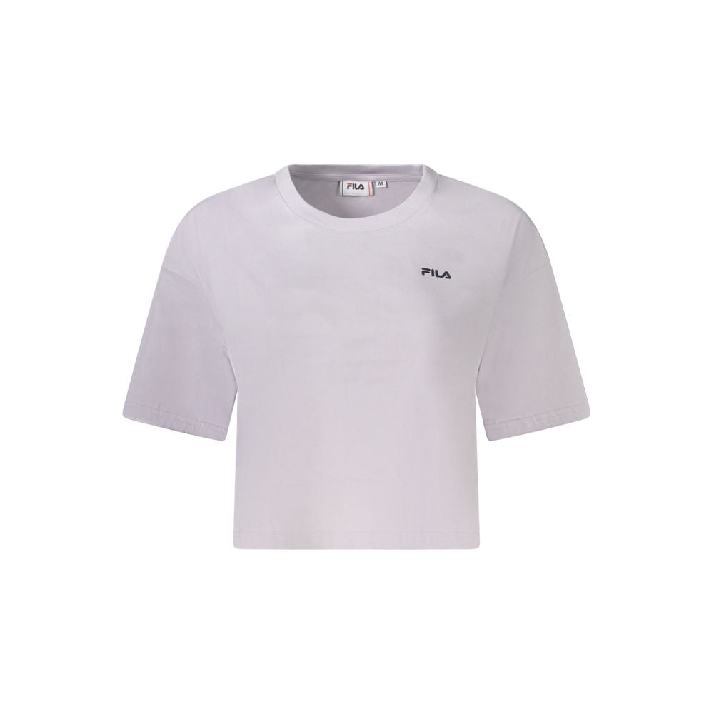 Fila Pink Cotton Loose Cropped T-Shirt