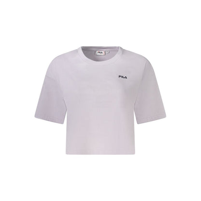 Fila Pink Cotton Loose Cropped T-Shirt