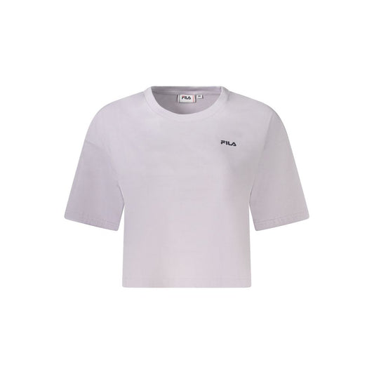 Fila Pink Cotton Loose Cropped T-Shirt