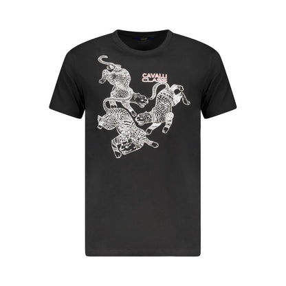CAVALLI CLASS Black Cotton Men's T-Shirt