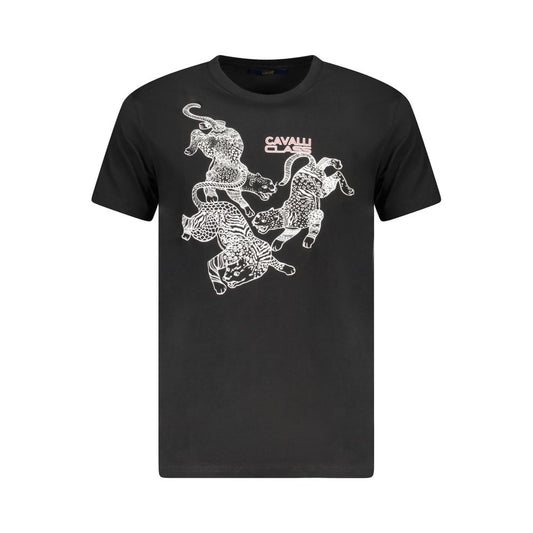 CAVALLI CLASS Black Cotton Men's T-Shirt