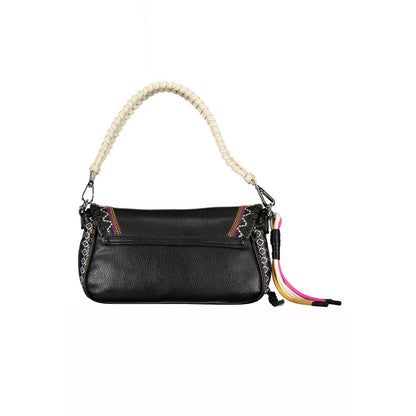 Desigual Black Polyethylene Handbag: Where Style Meets Functionality