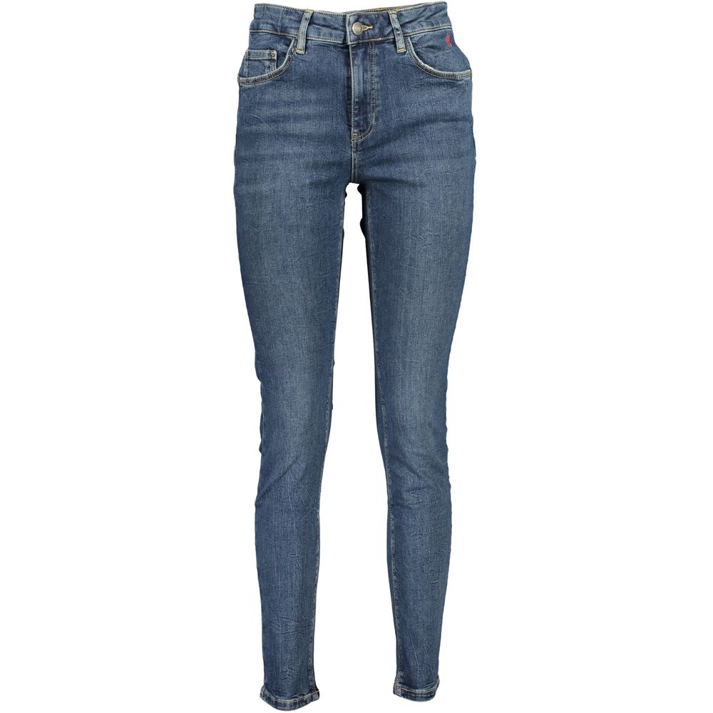 Desigual Blue Slim Fit Cotton Jeans: Style Meets Comfort